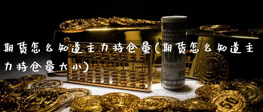 期货怎么知道主力持仓量(期货怎么知道主力持仓量大小)_https://www.vyews.com_技术指标_第1张