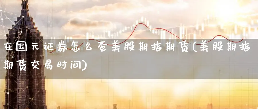 在国元证券怎么查美股期指期货(美股期指期货交易时间)_https://www.vyews.com_期货行情_第1张