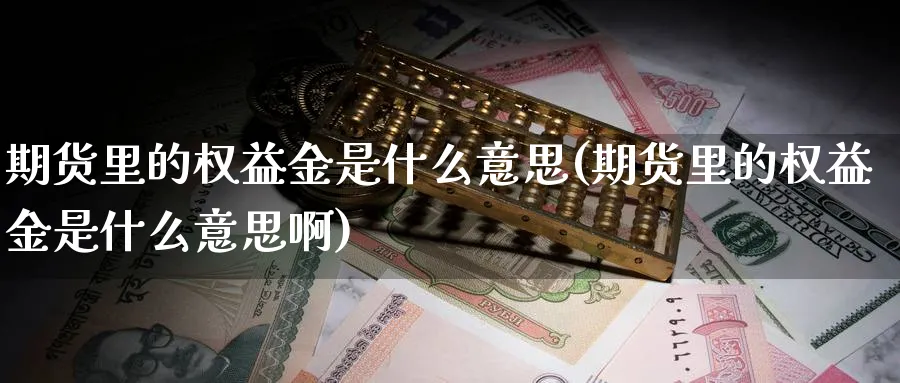 期货里的权益金是什么意思(期货里的权益金是什么意思啊)_https://www.vyews.com_技术指标_第1张