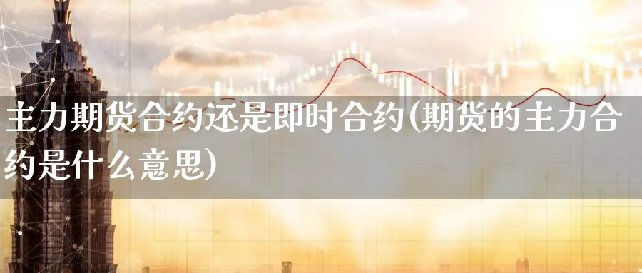 主力期货合约还是即时合约(期货的主力合约是什么意思)_https://www.vyews.com_期货品种_第1张