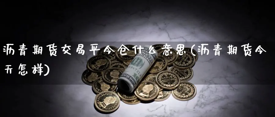 沥青期货交易平今仓什么意思(沥青期货今天怎样)_https://www.vyews.com_股指期货_第1张