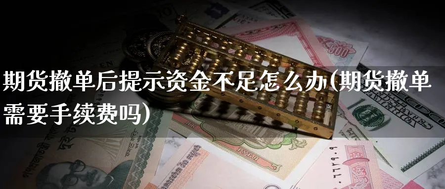 期货撤单后提示资金不足怎么办(期货撤单需要手续费吗)_https://www.vyews.com_期货百科_第1张