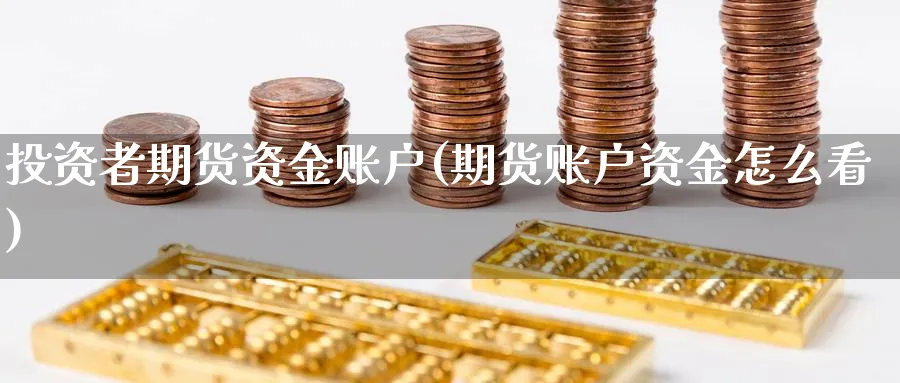 投资者期货资金账户(期货账户资金怎么看)_https://www.vyews.com_原油期货_第1张